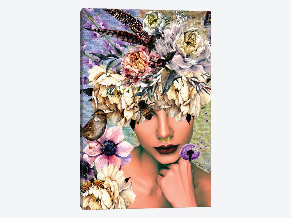 Women In Bloom - Bee Beautiful by Yvonne Coleman Burney 1-piece Art Print