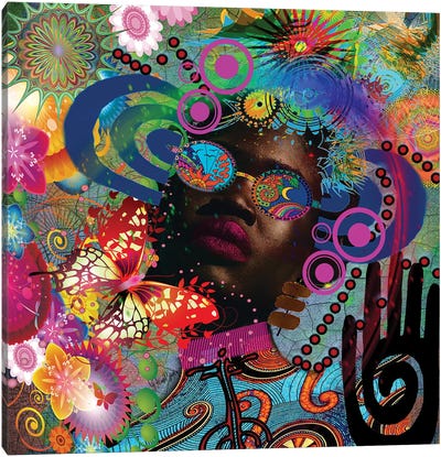 Day Dreaming Canvas Art Print - Afrofuturism
