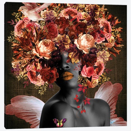 Angel In The Garden - Women In Bloom Canvas Print #YCB56} by Yvonne Coleman Burney Canvas Artwork