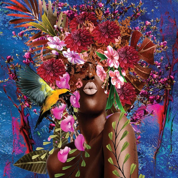 Smalt: Sister Sassy Blooming - Women In Bloom by Yvonne Coleman Burney