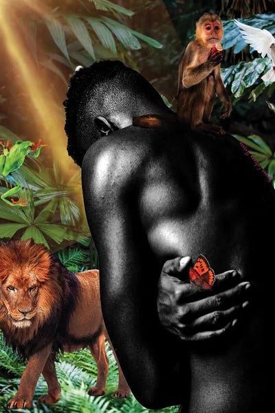 Primates: Adam Ashamed In The Garden by Yvonne Coleman Burney