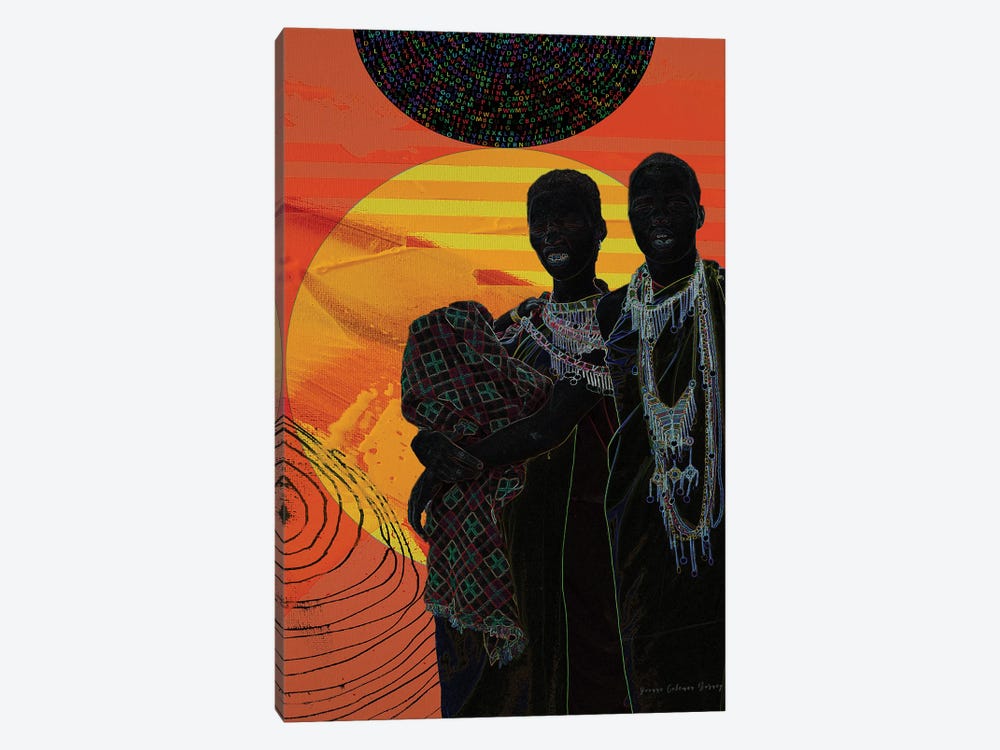 My Life In The Sunshine Africa's Cosmic Sunset by Yvonne Coleman Burney 1-piece Canvas Print