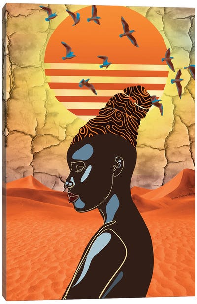 My Life In The Sunshine The Joy Of Sunset Canvas Art Print - Afrofuturism
