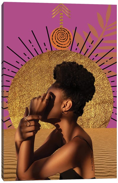 My Life In The Sunshine Vibing In The Universe Canvas Art Print - Afrofuturism