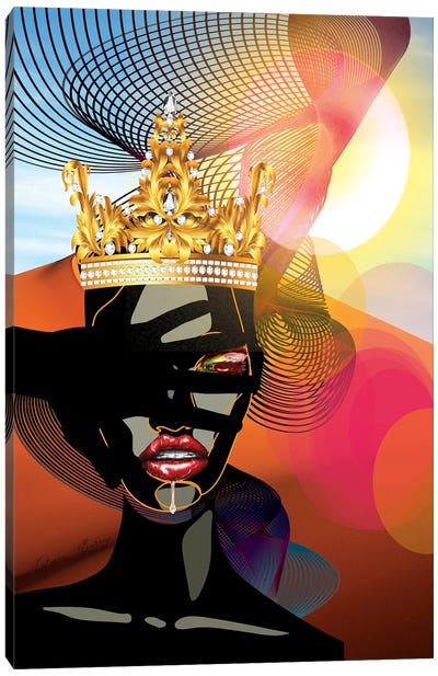 My Life In The Sunshine - Queen Desire Canvas Art Print - Afrofuturism