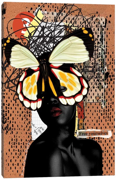 Transformation II Canvas Art Print - Monarch Metamorphosis