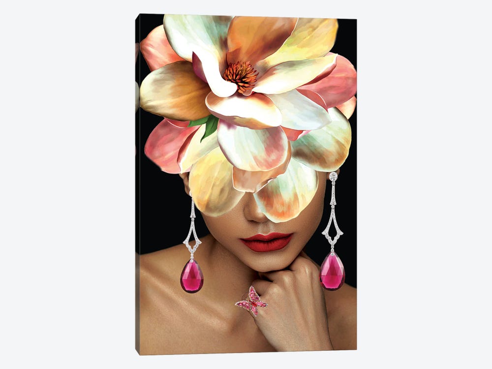 Women In Bloom - Peony Pink by Yvonne Coleman Burney 1-piece Art Print
