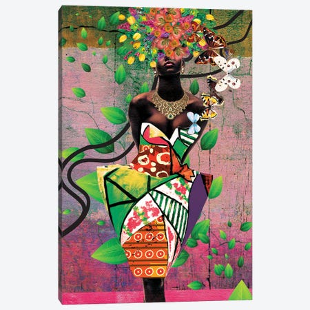 Woman In Bloom - Spring Flowers Canvas Print #YCB81} by Yvonne Coleman Burney Canvas Art