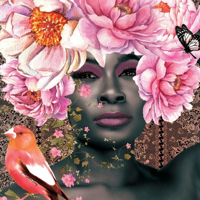 Women In Bloom- Pink Peony by Yvonne Coleman Burney acrylic art print