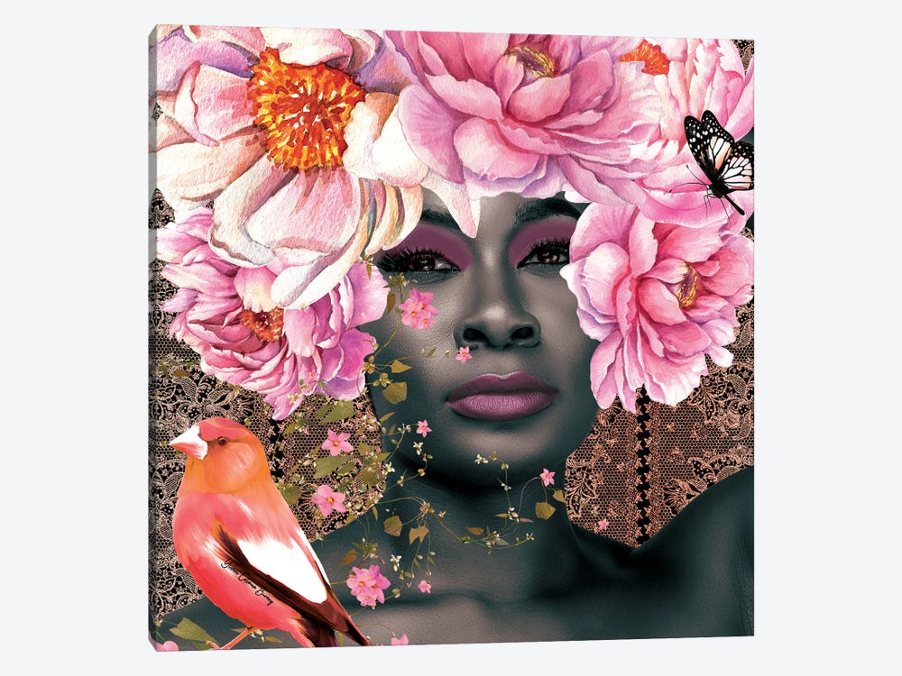 Women In Bloom- Pink Peony by Yvonne Coleman Burney 1-piece Art Print