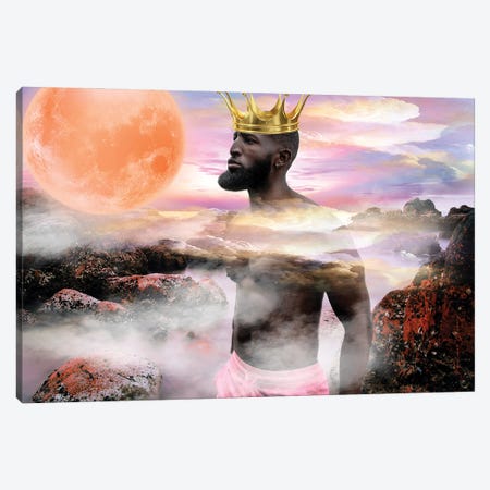 Framed Canvas Art (Gold Floating Frame) - King by Manasseh Johnson ( People > Royalty art) - 26x18 in