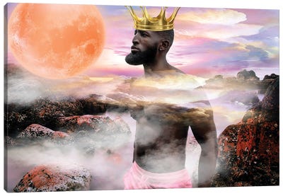 He's King Canvas Art Print - Afrofuturism