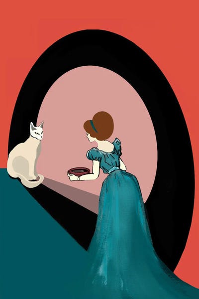 Art Deco: Art Deco Cat Lady by Year of the Cat