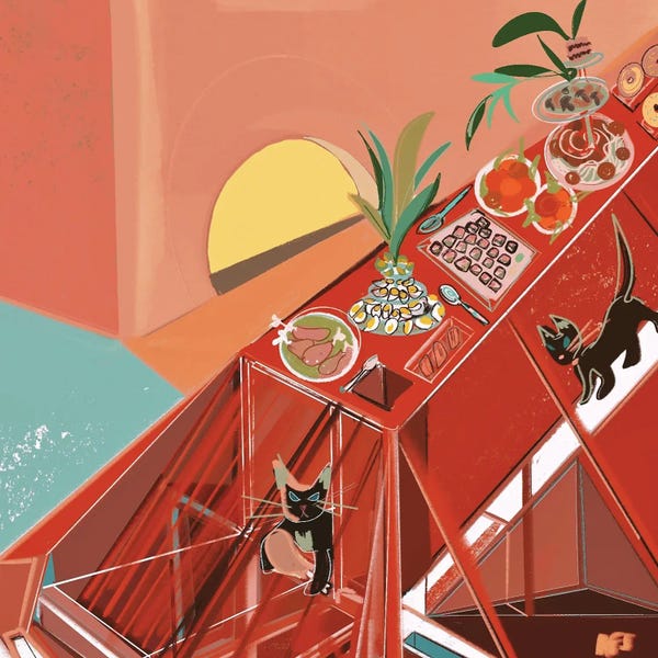 Black Cats: Dining Room Cats by Year of the Cat