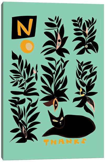 No Thanks Canvas Art Print - Year of the Cat