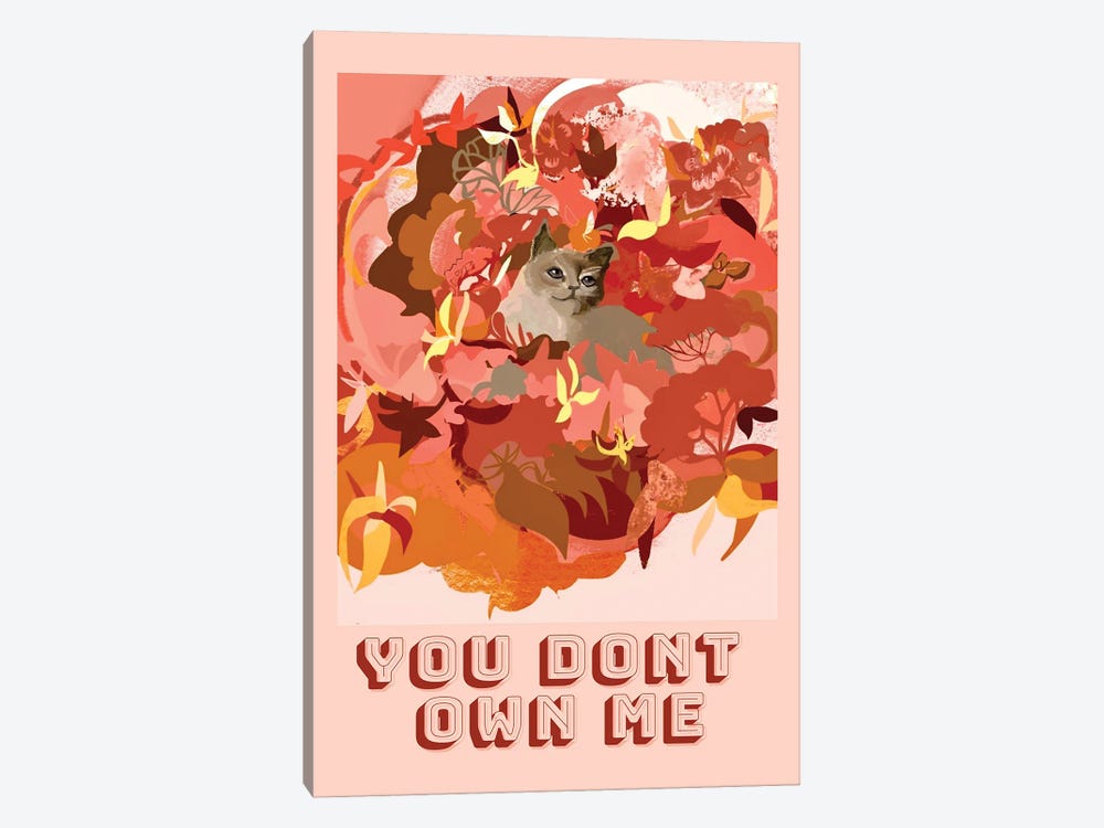 You Dont Own Me In Blush by Year of the Cat 1-piece Canvas Wall Art
