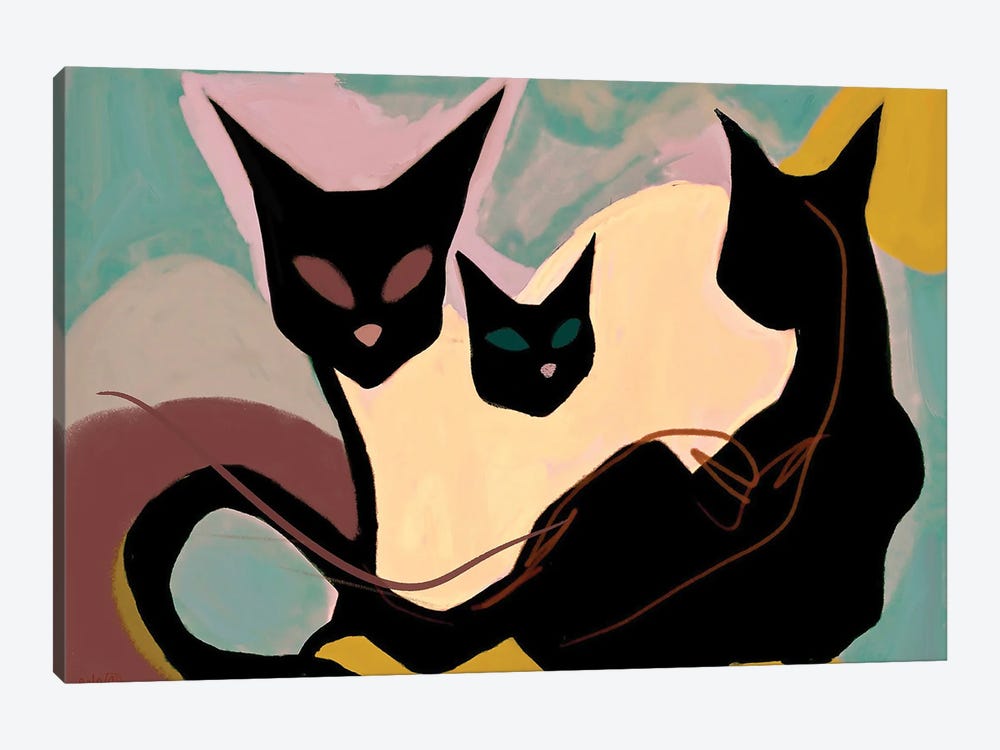 Abstract Feline Family by Year of the Cat 1-piece Art Print