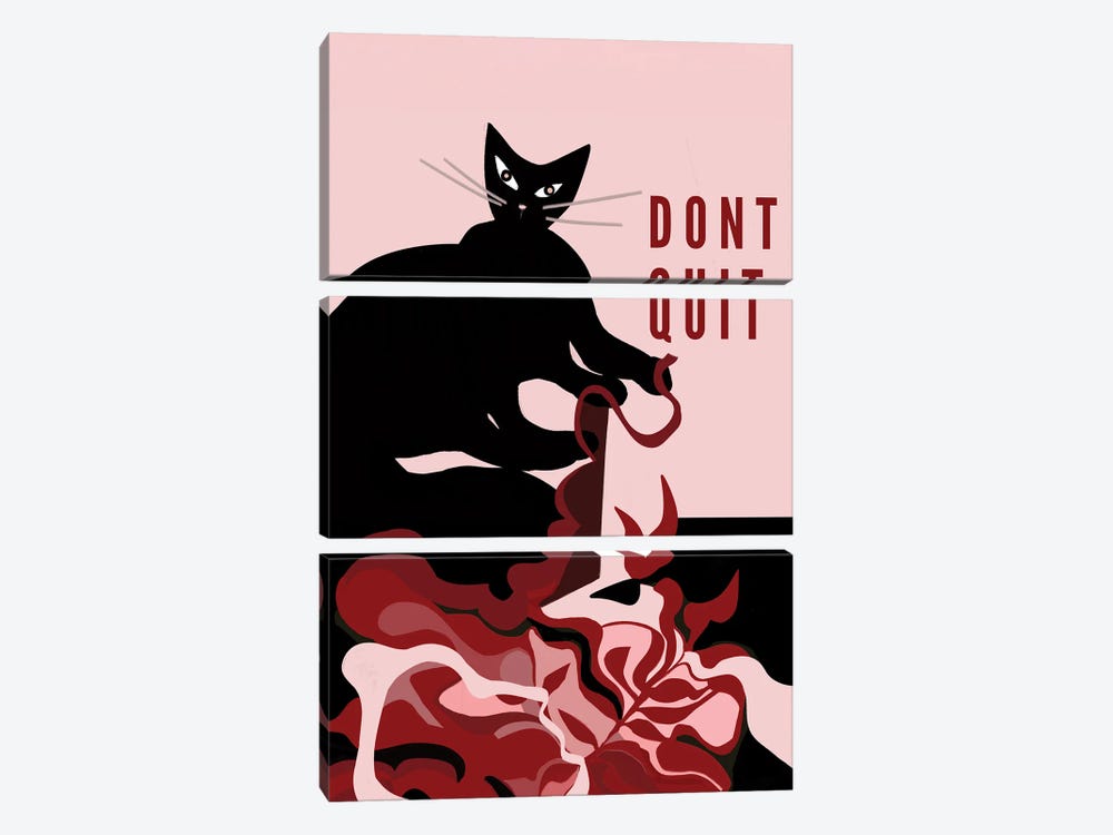 Dont Quit by Year of the Cat 3-piece Canvas Wall Art
