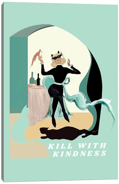 Kill Them With Kindness Canvas Art Print - Year of the Cat