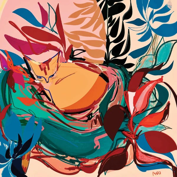 Orange Cats: Golden Garden, Sleeping Cat by Year of the Cat