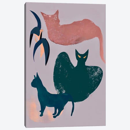 Cats In Tulum Canvas Print #YCG31} by Year of the Cat Canvas Art
