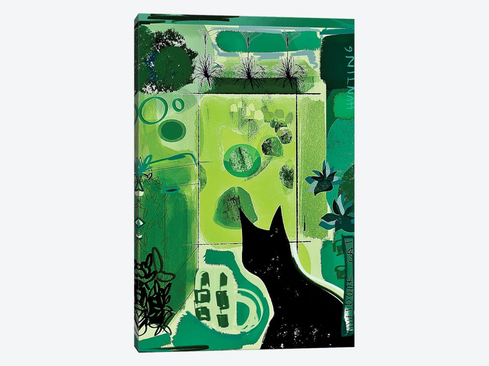 Abstract Cat Garden by Year of the Cat 1-piece Canvas Art