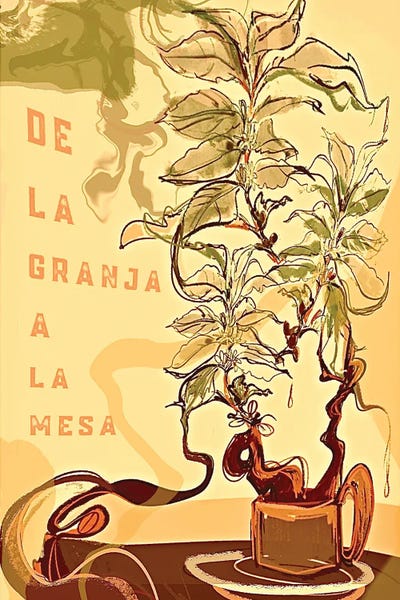 Farm To Table Kitchen Coffee by Year of the Cat canvas print