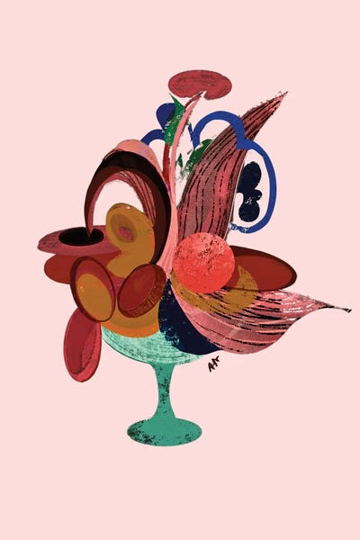 Eclectic Floral Still Life by Year of the Cat canvas print