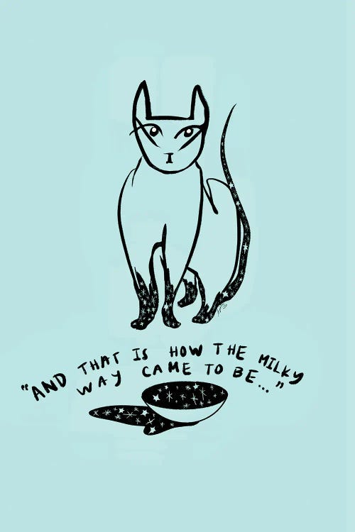 Cosmos, Creation, Cat by Year of the Cat wall art