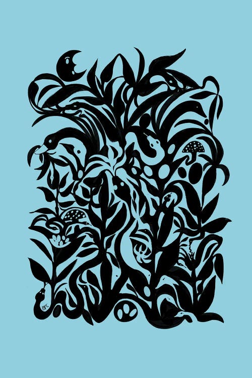 Swans And Snakes by Year Of The Cat  canvas print