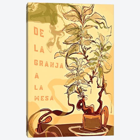 Farm To Table Kitchen Coffee Canvas Print #YCG4} by Year of the Cat Art Print