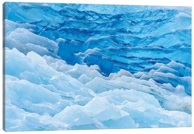 Norway, Svalbard, Spitsbergen. Very Old Glacial Ice Details. Canvas Art Print - Svalbard