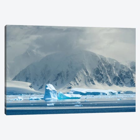 Antarctica, Antarctic Peninsula, Andvord Bay. Iceberg And Mountain Landscape. Canvas Print #YCH14} by Yuri Choufour Canvas Artwork