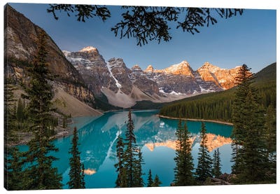 Canada, Alberta, Banff National Park, Moraine Lake At Sunrise. Canvas Art Print - Danita Delimont Photography