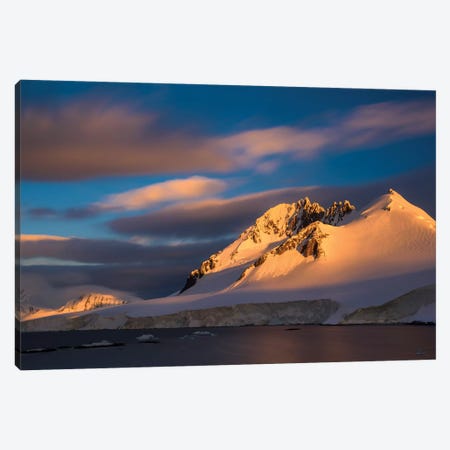 Antarctic Peninsula, Antarctica, Damoy Point. Landscape With Mountain. Canvas Print #YCH3} by Yuri Choufour Canvas Print