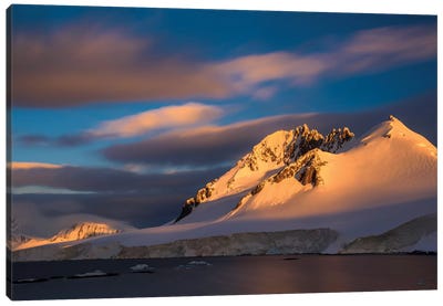 Antarctic Peninsula, Antarctica, Damoy Point. Landscape With Mountain. Canvas Art Print - Yuri Choufour