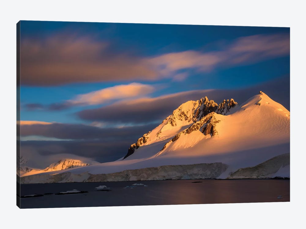 Antarctic Peninsula, Antarctica, Damoy Point. Landscape With Mountain. by Yuri Choufour 1-piece Canvas Print