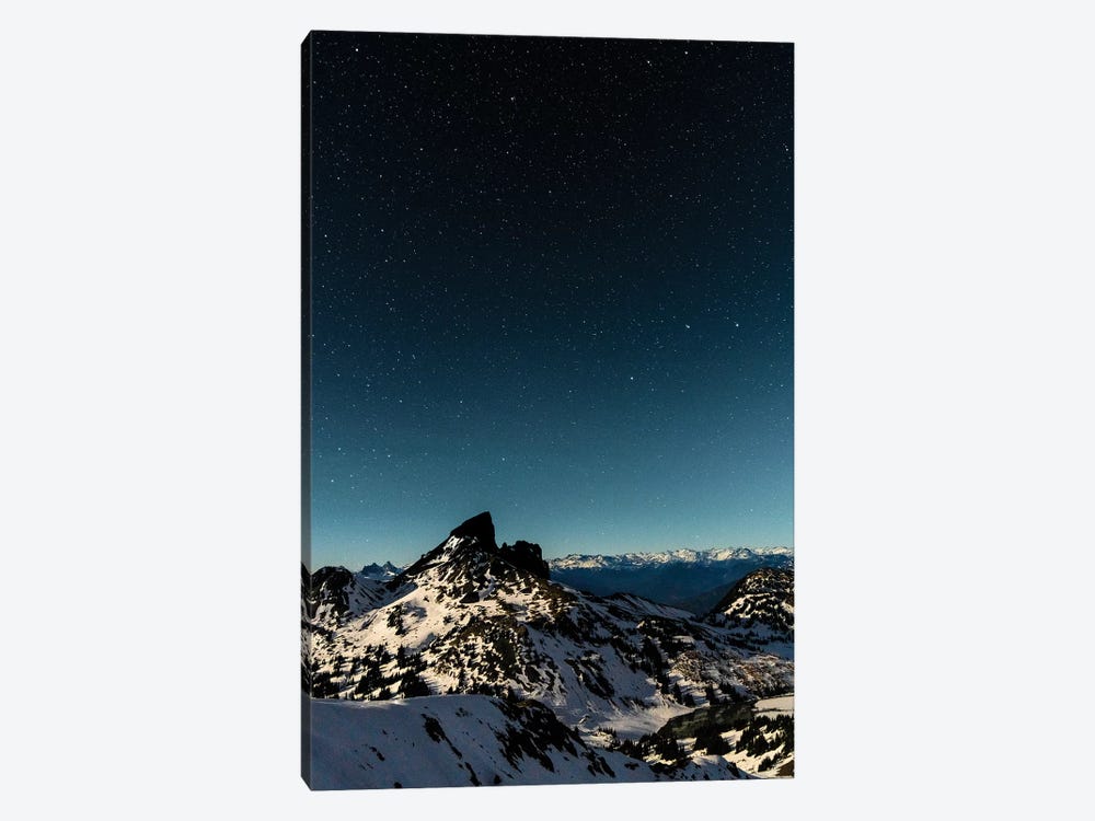 Canada, British Columbia, Garibaldi Provincial Park. Black Tusk Under Moonlight And A Starry Sky. by Yuri Choufour 1-piece Art Print