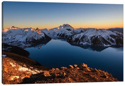 Canada, British Columbia, Garibaldi Provincial Park. Panorama Ridge At Sunset. Canvas Art Print - Yuri Choufour