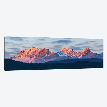 Canada, British Columbia, Golden Ears Provincial Park. Golden Ears Mountain Panorama. Canvas Print #YCH57} by Yuri Choufour Canvas Wall Art