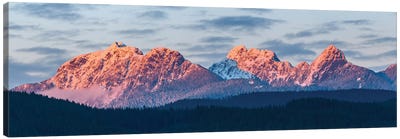 Canada, British Columbia, Golden Ears Provincial Park. Golden Ears Mountain Panorama. Canvas Art Print - Yuri Choufour