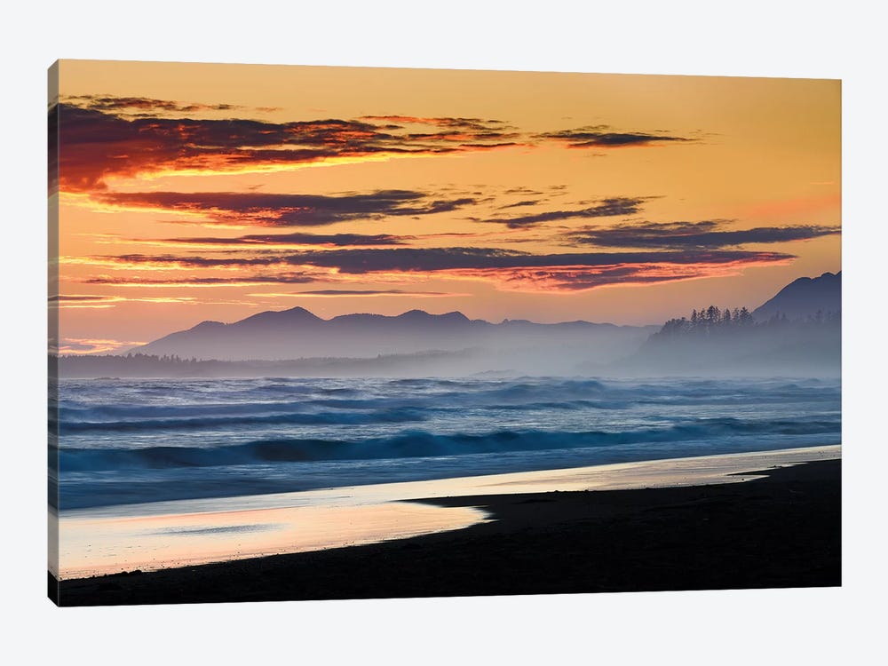 Canada, British Columbia, Tofino. Wickaninnish Beach Sunset. by Yuri Choufour 1-piece Canvas Art