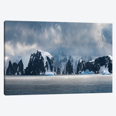 Antarctic Peninsula, Antarctica, Spert Island Panorama. Canvas Print #YCH8} by Yuri Choufour Canvas Print