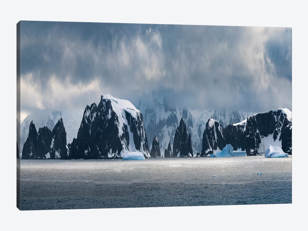 Antarctic Peninsula, Antarctica, Spert Island Panorama. by Yuri Choufour 1-piece Canvas Art