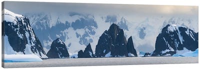Antarctic Peninsula, Antarctica, Spert Island. Craggy Rocks And Mountains. Canvas Art Print - Yuri Choufour