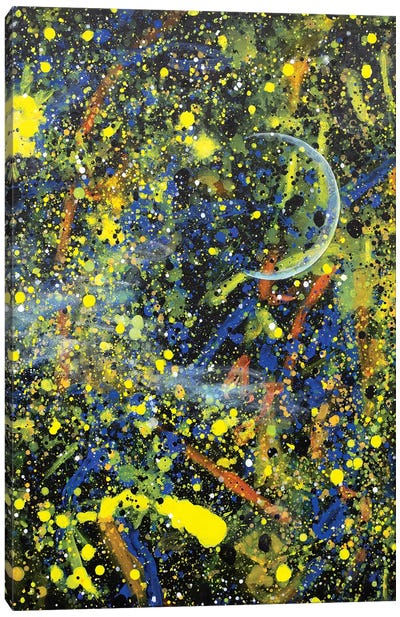 Serious Evidence Of Your Spell Canvas Art Print - Similar to Jackson Pollock
