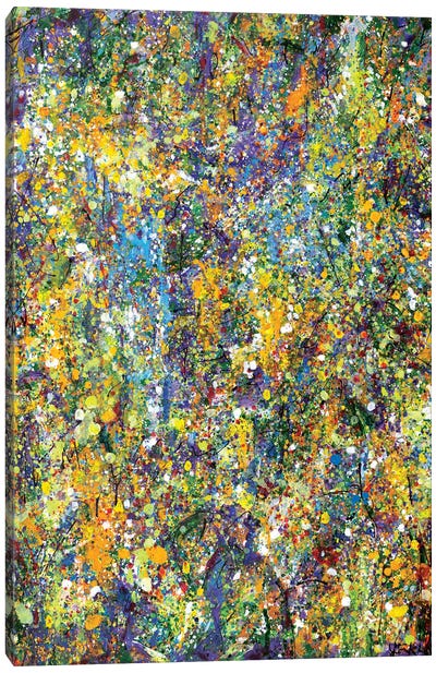 Garden Wall  Canvas Art Print - Similar to Jackson Pollock