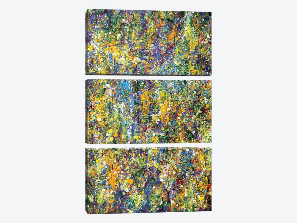 Garden Wall  by Yolanda Fernandez-Shebeko 3-piece Canvas Print