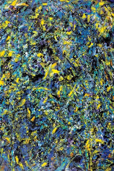 Night Garden with Star Lillies  by Yolanda Fernandez-Shebeko canvas print