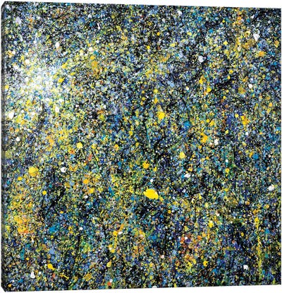 Night Lights  Canvas Art Print - Similar to Jackson Pollock